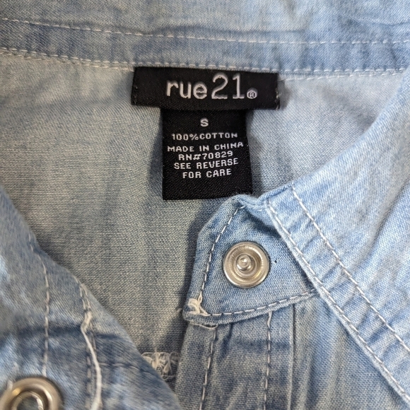 Denim Button Down - Picture 3 of 6